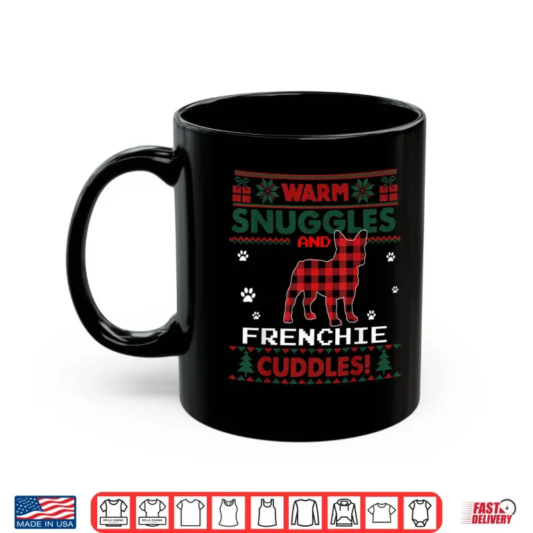 Mug French Bulldog Christmas Pajama Shirt Ugly Christmas Sweater Shirt