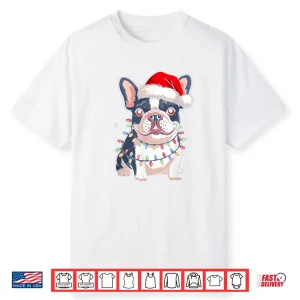 French Bulldog Dog Tree Christmas Lights Funny Xmas Pajamas Shirt