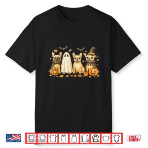 French Bulldog Ghost Witch Pumpkins Halloween Dog Costume Shirt