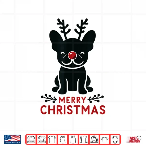 Design French Bulldog Merry Christmas Winter Dogs Christmas Shirt