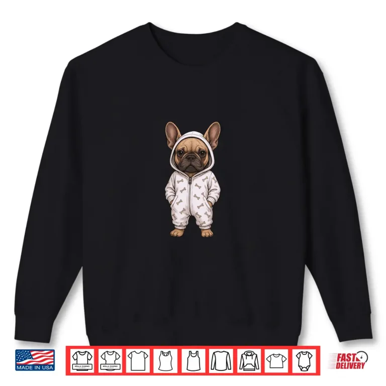 Sweatshirt French Bulldog Sleepy Frenchie Lover Women Men Kids Shirt