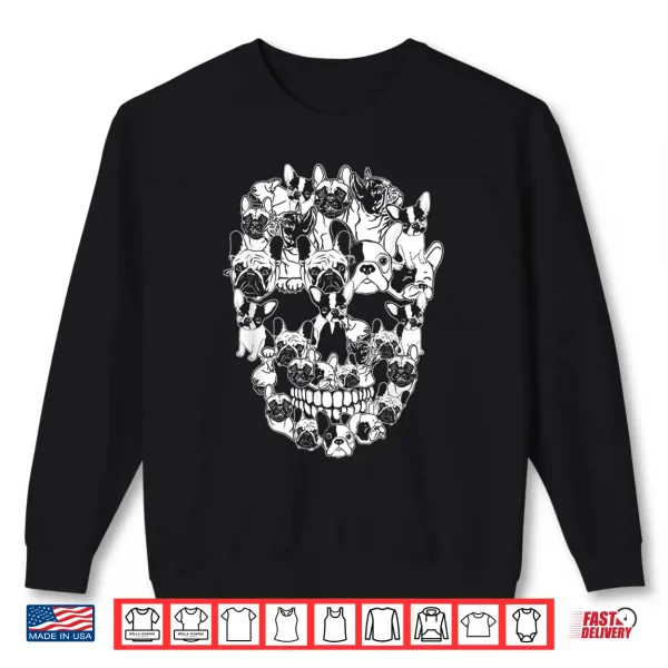 Sweatshirt Funny Halloween Costume Skull French Bulldog Dog Lover Gift Shirt