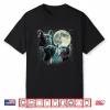 Funny Three French Bulldog Moon 3 Frenchie Blue Weird Cute Shirt