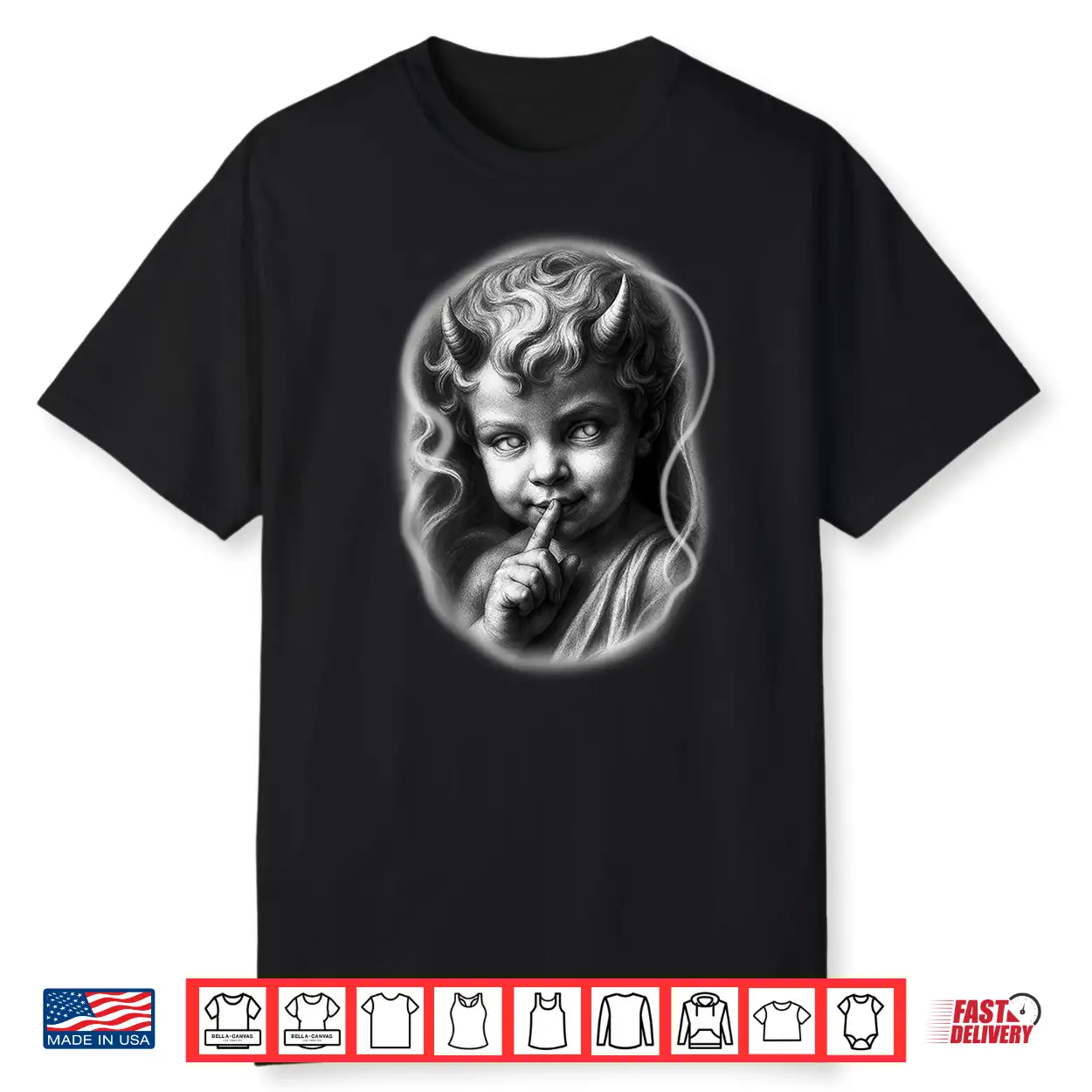 Baby Devil Cherub Demon Shhh Shirt Baby Devil Cherub Demon Shhh Shirt