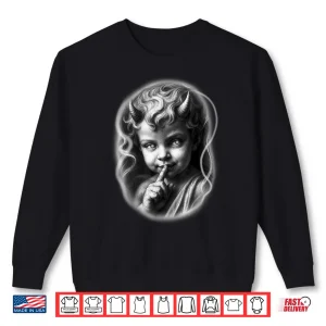 Baby Devil Cherub Demon Shhh Shirt 2 Sweatshirt Baby Devil Cherub Demon Shhh Shirt