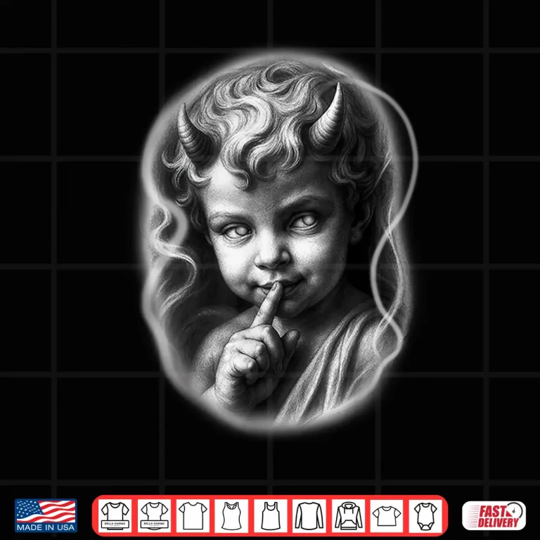 Design Baby Devil Cherub Demon Shhh Shirt