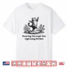 Dancing Through The Lightning Strikes Dancing Cat Funny Shirt