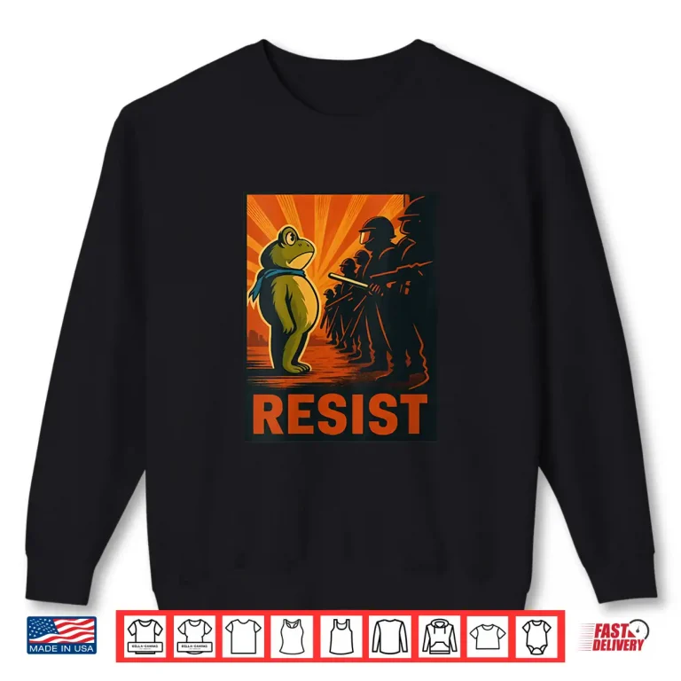 Sweatshirt Frog Resist Portland Frog Protest Portland Frog Activist Shirt 4