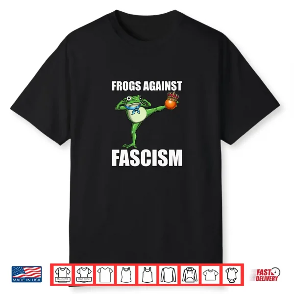 Frogs Against Fascism No Kings In Portland Frog Protest Shirt