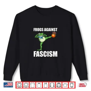 Sweatshirt Frogs Against Fascism No Kings In Portland Frog Protest Shirt 1