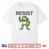 Frogs Resist Cartoon Frog Protest Art Funny Portland Shirt