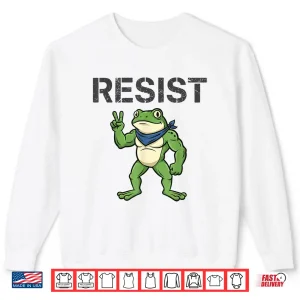 Sweatshirt Frogs Resist Cartoon Frog Protest Art Funny Portland Shirt