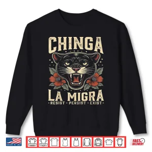 Chinga La Migra Panther Resist Human Rights Shirt 2 Sweatshirt Chinga La Migra Panther Resist Human Rights Shirt 1