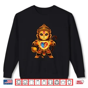 Sweatshirt Hanumanji Hanuman Hindu Monkey God Lover Devotee Shirt 1