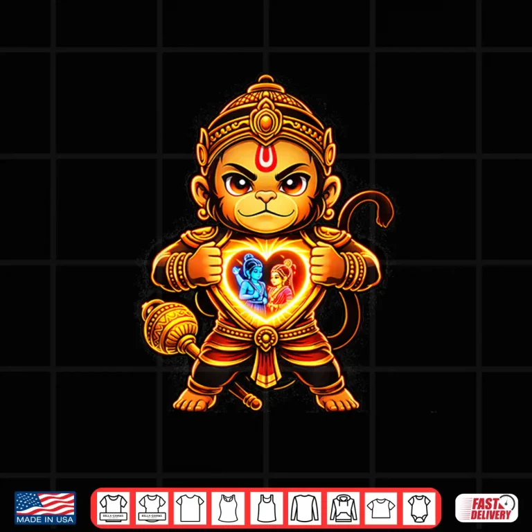 Design Hanumanji Hanuman Hindu Monkey God Lover Devotee Shirt 1