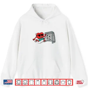 Hoodie Heart Valentines Day Soccer Men Boys Kids Teens Shirt 1