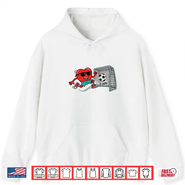 Hoodie Heart Valentines Day Soccer Men Boys Kids Teens Shirt 1