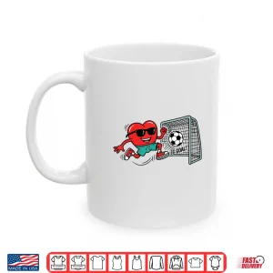 Mug Heart Valentines Day Soccer Men Boys Kids Teens Shirt 1
