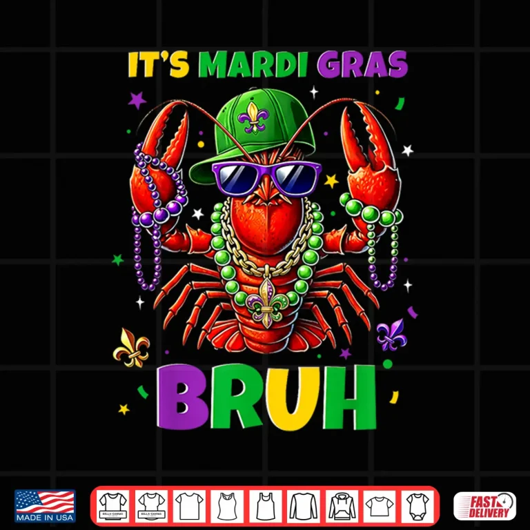 Design ItS Mardi Gras Bruh Crayfish Fat Tuesday Boys Girls Kids Shirt
