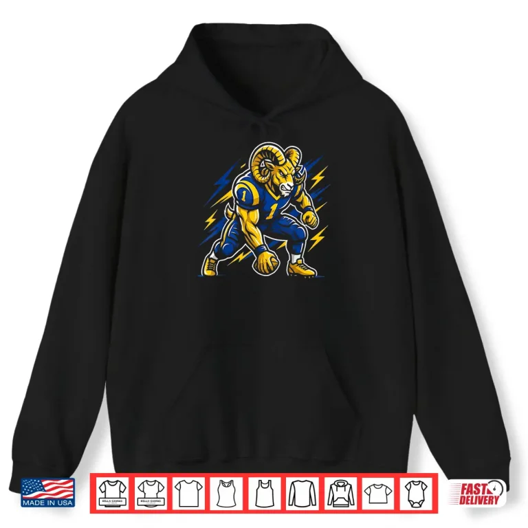 Hoodie Ram With Beanie And Sunglasses Game Day Vibes Shirt