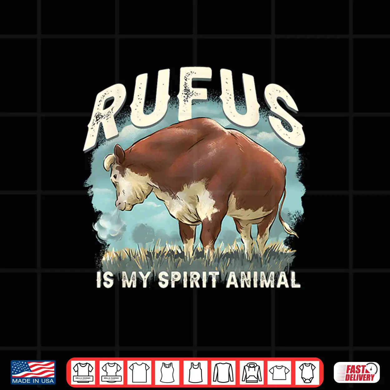 Rufus The Bull Rufus Is My Spirit Animal Shirt Rufus The Bull Rufus Is My Spirit Animal Shirt