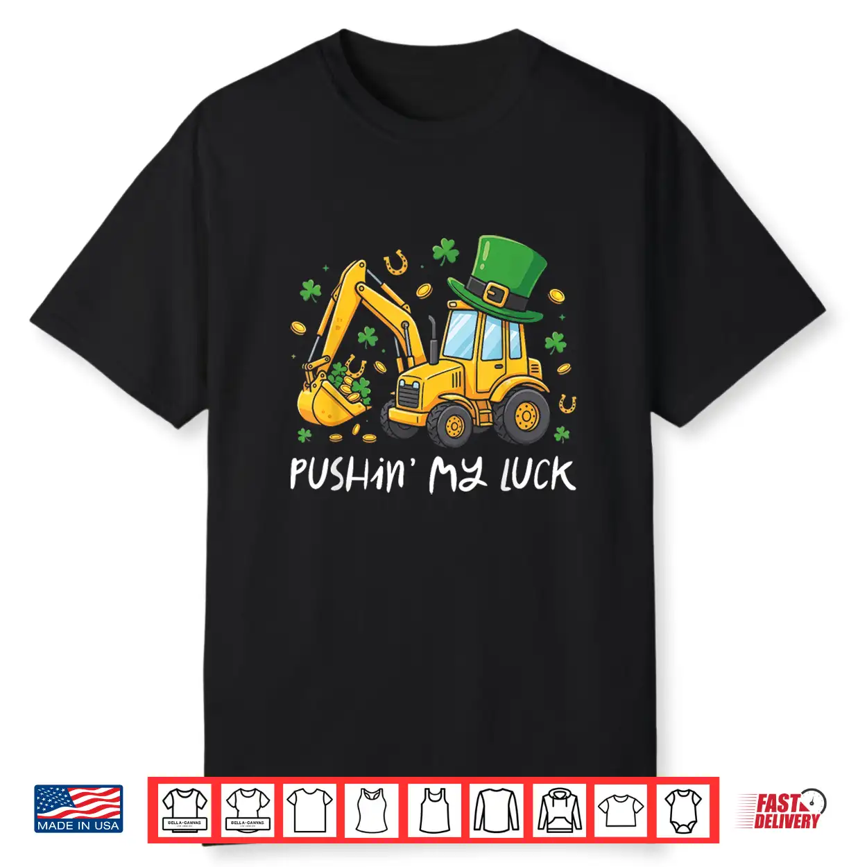 St Patricks Day Bulldozer Saint Paddys Construction Boys Kid Shirt St Patricks Day Bulldozer Saint Paddys Construction Boys Kid Shirt