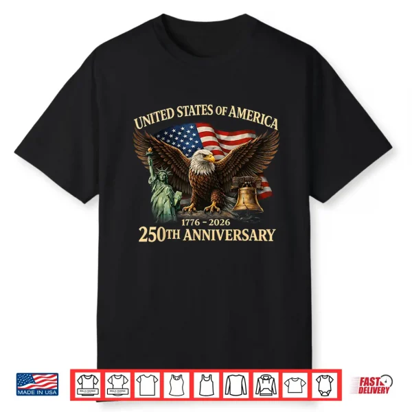 Usa 250Th Anniversary 250 Year Us Flag Gift For Men Women Shirt