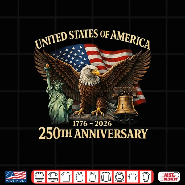 Design Usa 250Th Anniversary 250 Year Us Flag Gift For Men Women Shirt