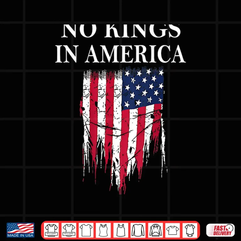 Design No Kings in America America Flag Vintage No Kings Shirt