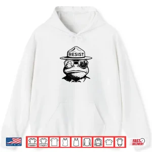 Hoodie Portland Frog Funny City Art Portland Frog Protest Shirt 3