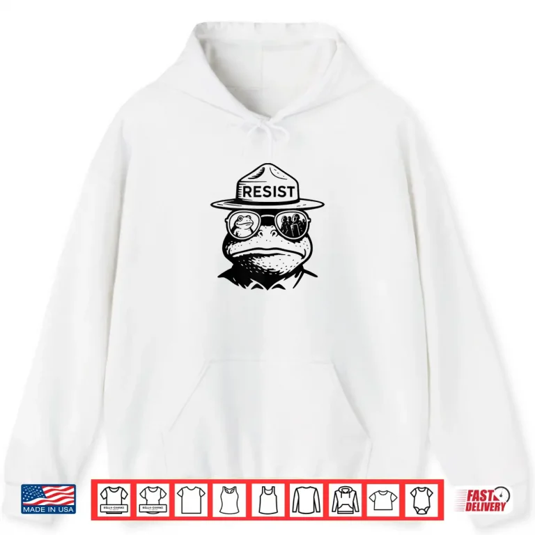 Hoodie Portland Frog Funny City Art Portland Frog Protest Shirt 3