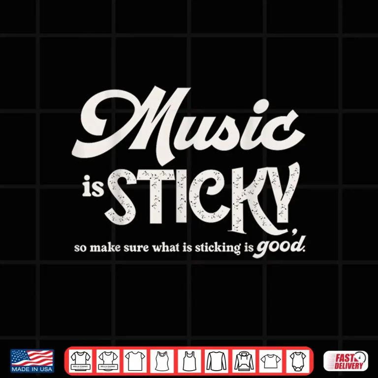 Design Music is Sticky Retro Shirt