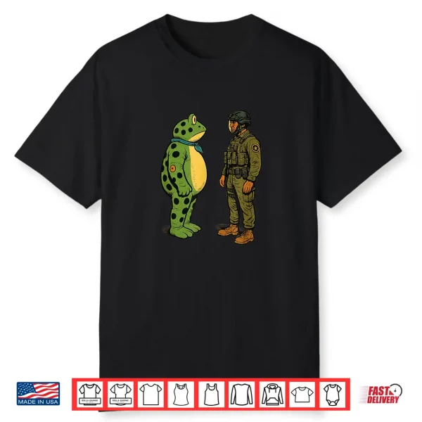 Portland Frog Protest Drawing Shirt