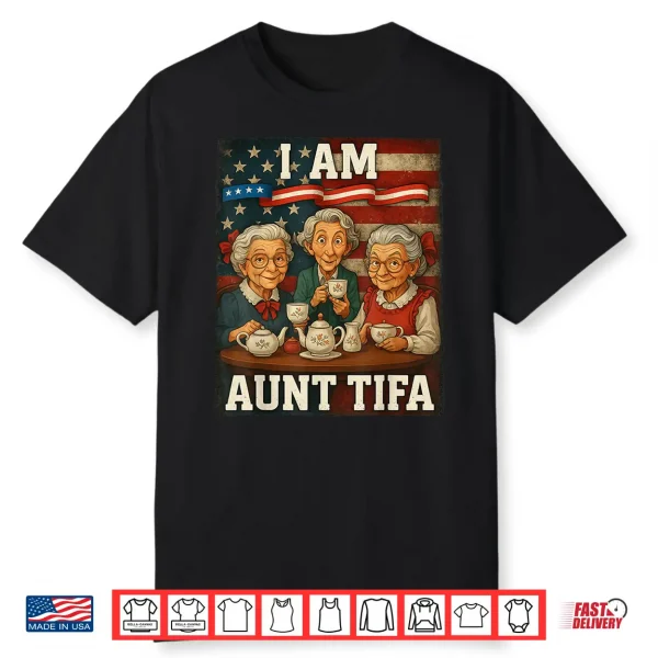 I Am Aunt Tifa American Flag Shirt