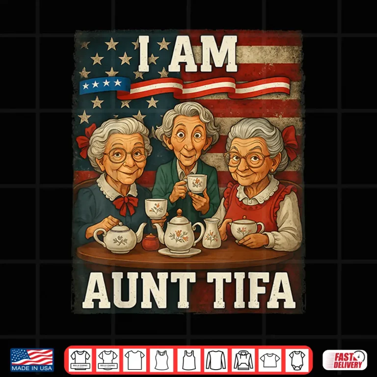 Design I Am Aunt Tifa American Flag Shirt