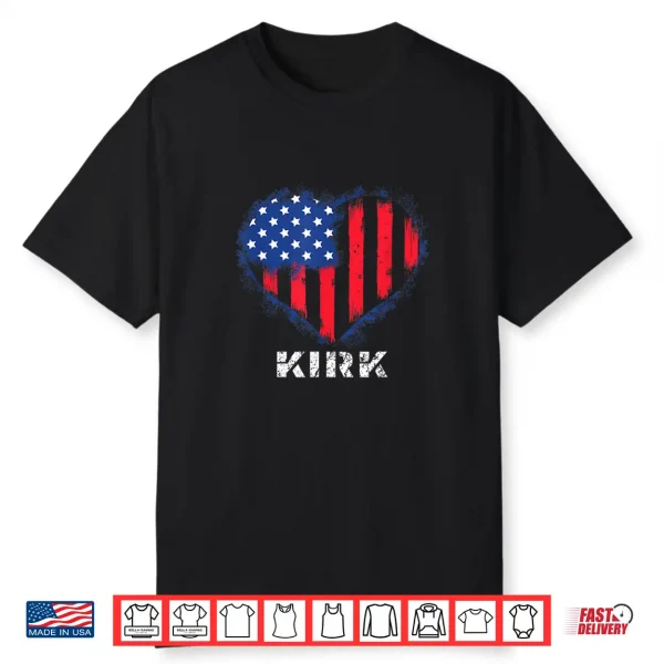 Kirk Usa Flag Heart Shirt