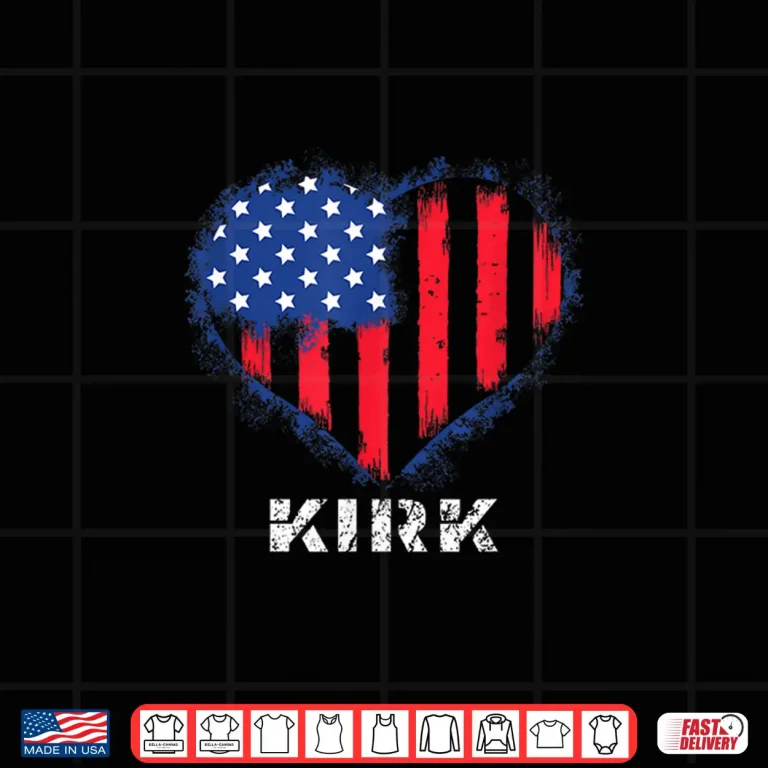 Design Kirk USA Flag Heart Shirt