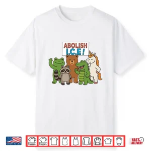 Abolish Ice Frog Unicorn Raccoon Bear Dinosaur Protest Shirt