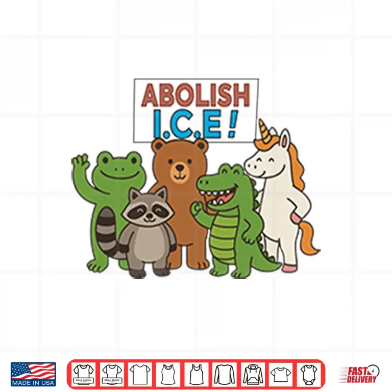 Design Abolish ICE Frog Unicorn Raccoon Bear Dinosaur Protest Shirt