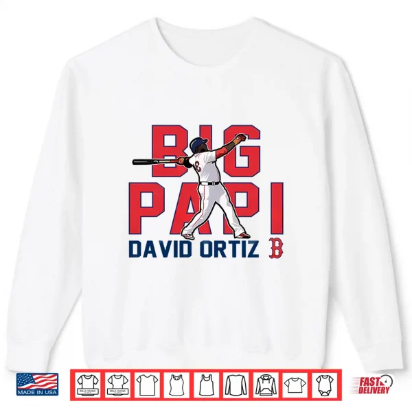 Sweatshirt Big Papi David Ortiz Boston Red Sox Cooperstown Player Shirt
