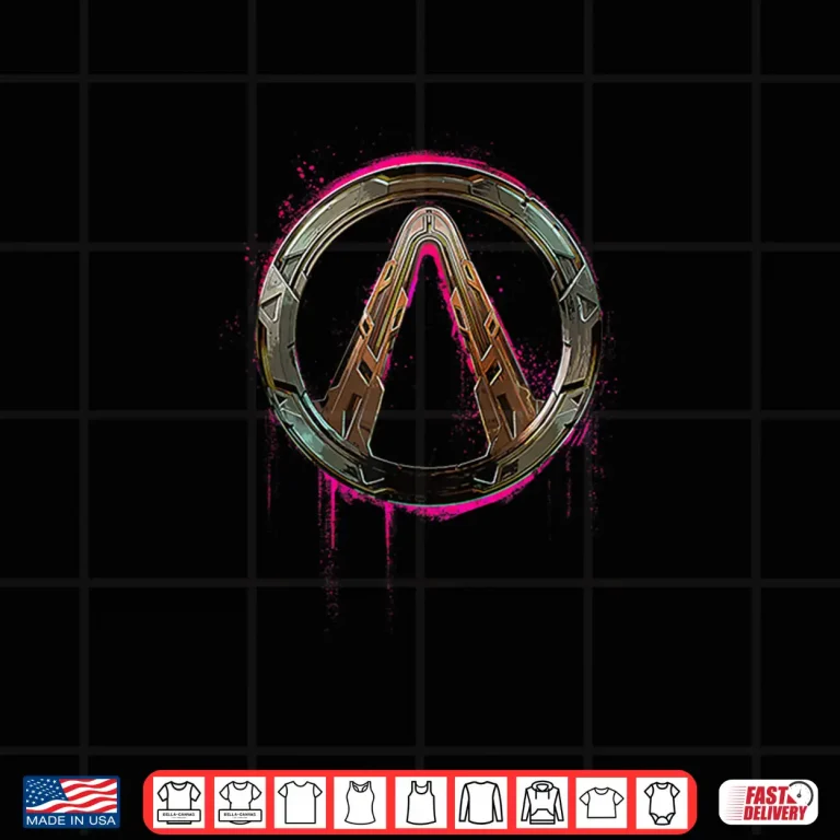 Design Borderlands 4 Graffiti Vault Logo Pink Glow Video Game Shirt