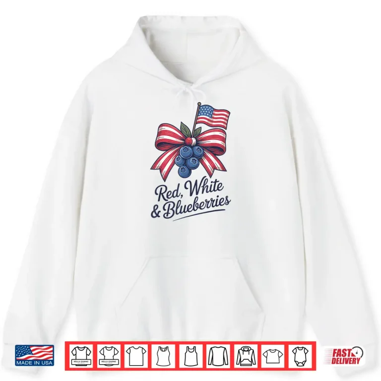 Hoodie Red White and Blueberries Shirt