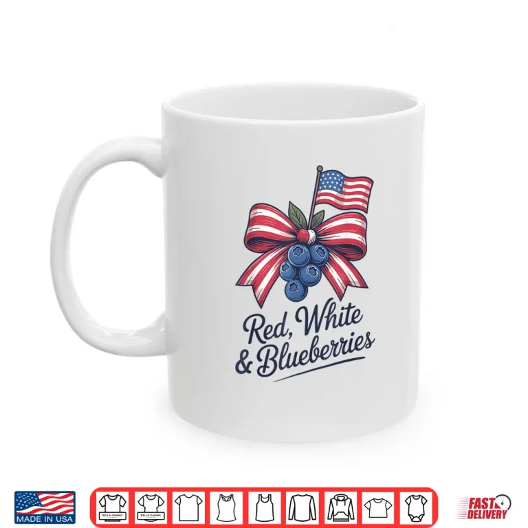 Mug Red White and Blueberries Shirt