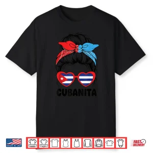 Cubanita Cuban Girl Latina Cuba Flag Shirt