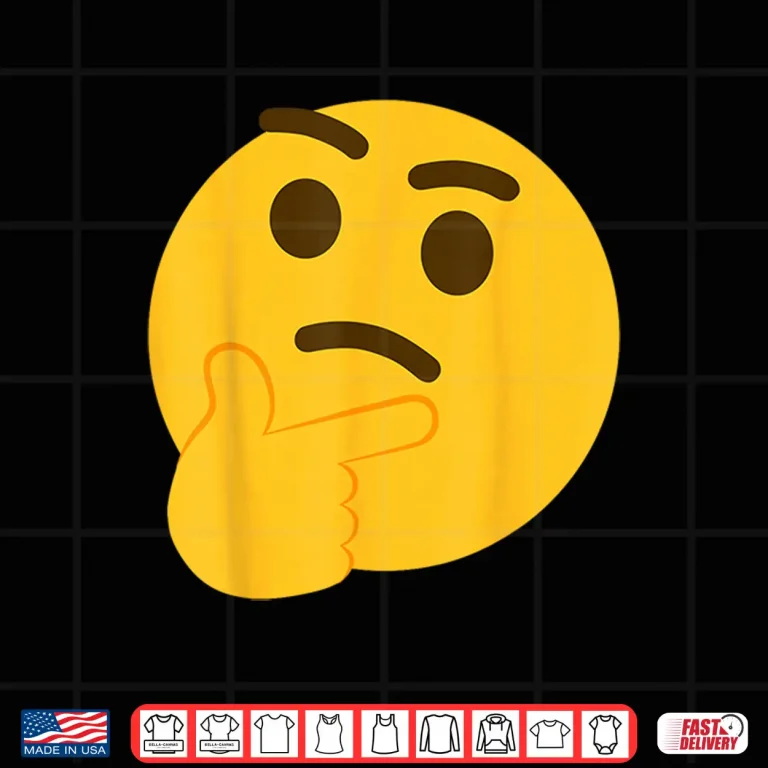 Design Emoticon Thinking Face Thinker Shirt