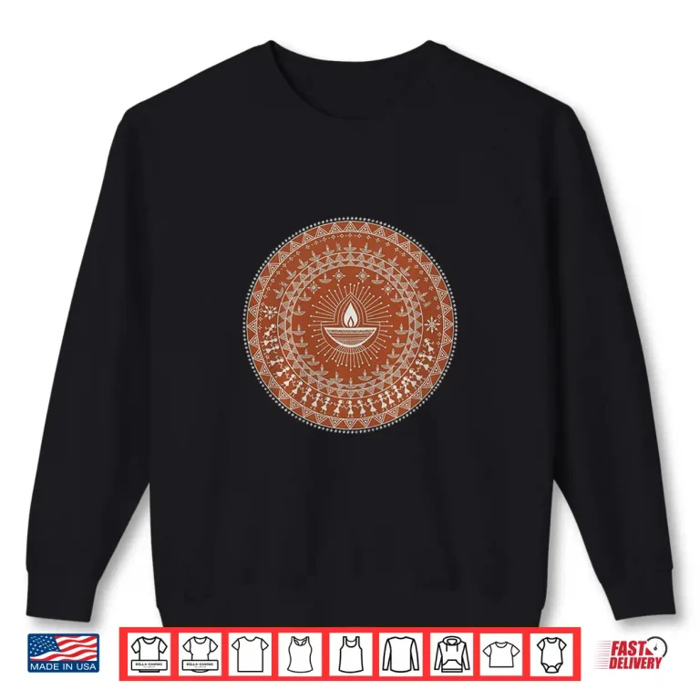 Sweatshirt Mandala Warli Diya Shirt