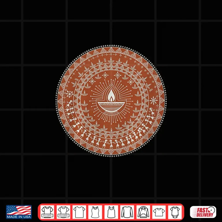 Design Mandala Warli Diya Shirt
