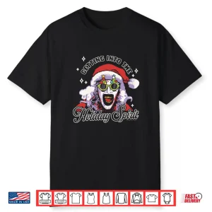 Terrifier Holiday Spirit Santa Illustration Horror Movie Shirt