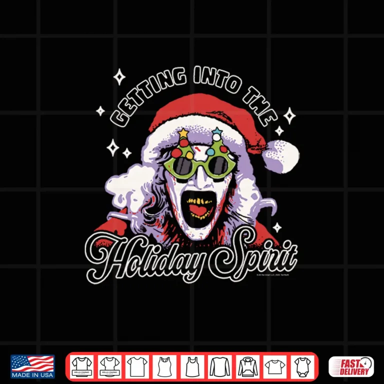 Design Terrifier Holiday Spirit Santa Illustration Horror Movie Shirt