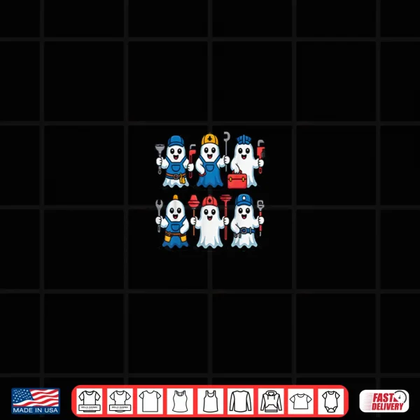 Design Ghost Plumber Funny Plumbing Halloween Costume for Plumbers Shirt